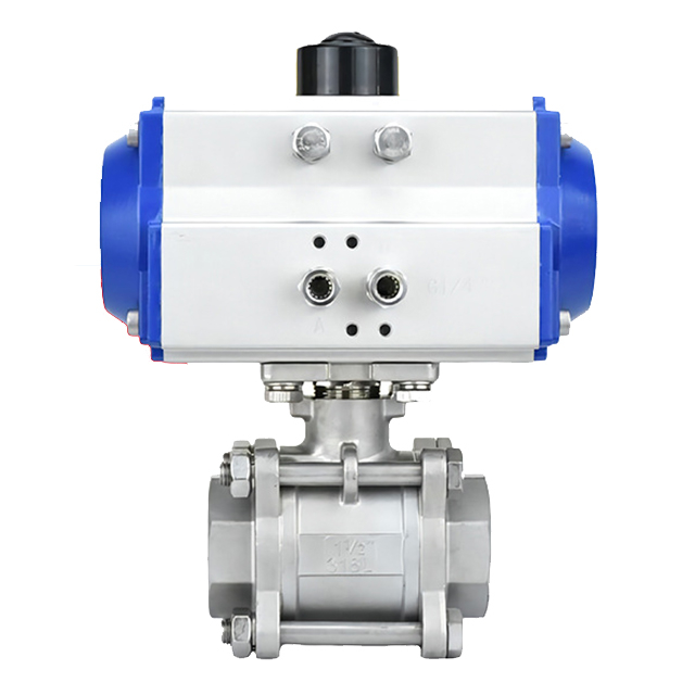 Q61FHigh platform three-piece 304 stainless steel ball valve with internal thread