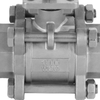 Three-piece Gland Type 304 Stainless Steel Inner Wire Ball Valve