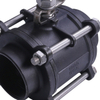 Cast steel three piece wire button ball valve