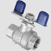 Stainless Steel Two Piece Type Butterfly Handle Ball Valve