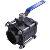 Cast steel three piece wire button ball valve