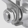 Two-piece ball valve with internal and external thread