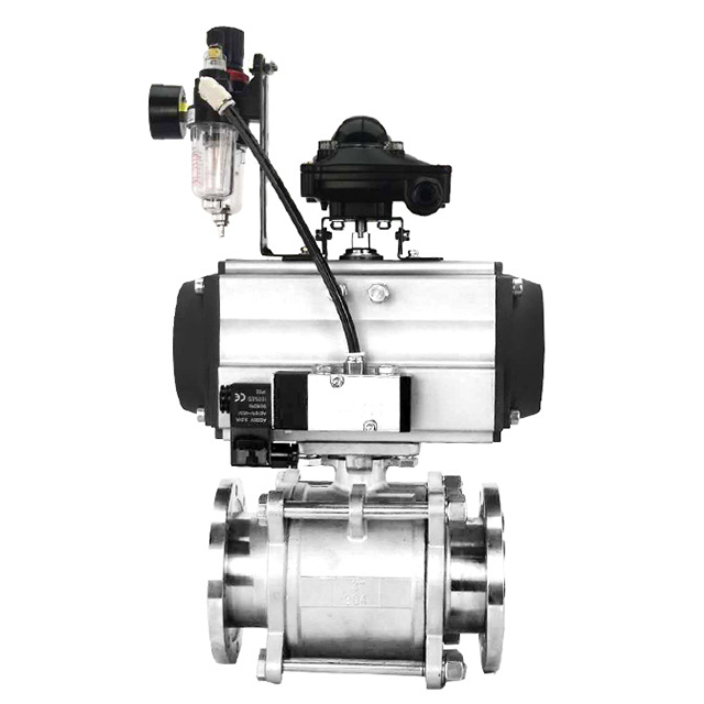 AZ-Q961F/M-16PFlanged Pneumatic High Vacuum Ball Valve