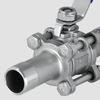 Q61F-16PStainless Steel Three-piece Lengthened Butt Welding Ball Valve