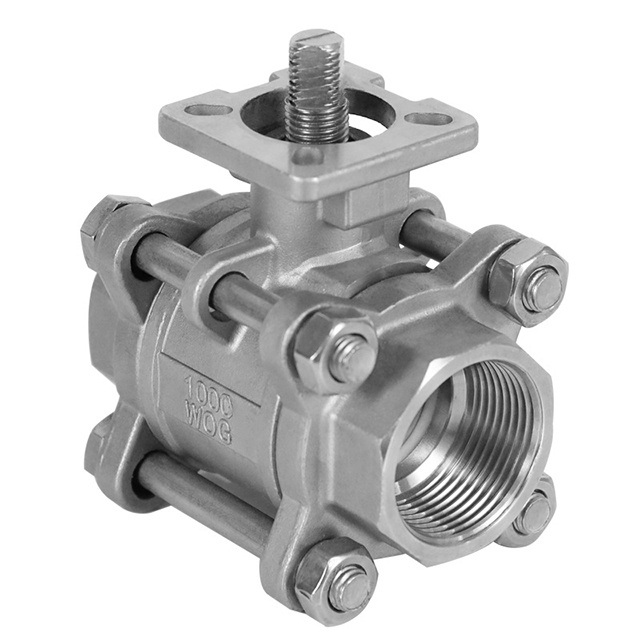 Three-piece Gland Type 304 Stainless Steel Inner Wire Ball Valve